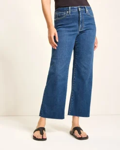 Tommy Bahama Indigo Palms™ High-Rise Cropped Wide-Leg Jeans Sunset Blue Wash Hot