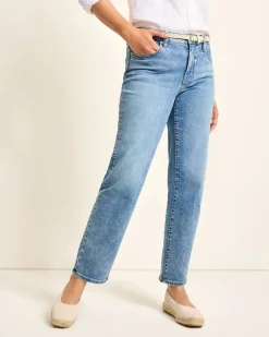 Tommy Bahama Indigo Palms™ High-Rise Straight-Leg Jeans Med Azul Wash