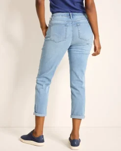 Tommy Bahama Indigo Palms™ Mid-Rise Boyfriend Jeans Light Bright Blue Wash Best