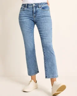 Tommy Bahama Indigo Palms™ Mid-Rise Cropped Mini Bootcut Jeans Med Azul Wash Clearance