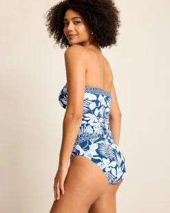 Tommy Bahama Island Cays Blooms Bandini Top Indigo Tide New