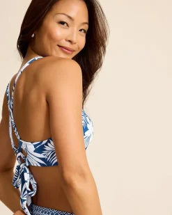 Tommy Bahama Island Cays Blooms Underwire Crossback Bikini Top Indigo Tide