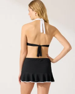 Tommy Bahama Island Cays Cabana Halter Bikini Top Black Sale