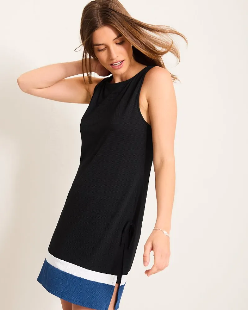 Tommy Bahama Island Cays Colorblock Beach Romper Indigo Tide Hot