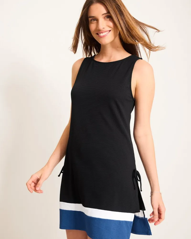 Tommy Bahama Island Cays Colorblock Beach Romper Indigo Tide Hot