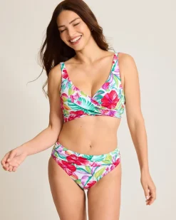 Tommy Bahama Island Cays Fiesta Underwire Wrap Bikini Top White New