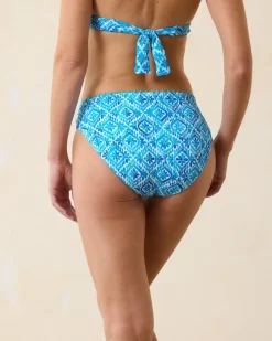 Tommy Bahama Island Cays Shell Beach Reversible Hipster Bikini Bottoms True Turquoise Rev Clearance
