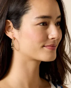 Tommy Bahama Island Essence Bamboo Hoop Earrings Gold Best