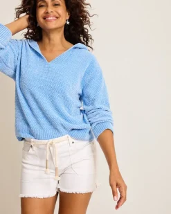 Tommy Bahama Island Luna Chenille Hoodie Seabank Sky Hot