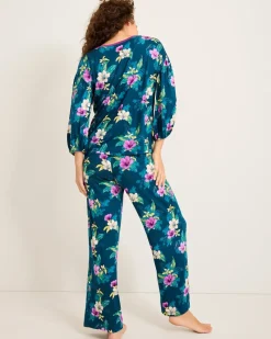 Tommy Bahama Jersey 3/4-Sleeve & Pants Pajama Set Summer Night Sale
