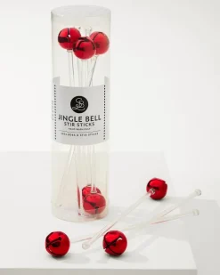 Tommy Bahama Jingle Bell Stir Sticks Red Outlet