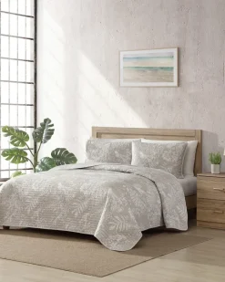 Tommy Bahama Jungle Toile Reversible 3-Piece King Quilt Set Beige Online