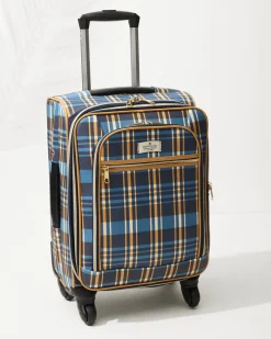 Tommy Bahama Kalalanta 20-Inch Rolling Suitcase Navy Plaid