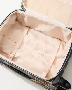 Tommy Bahama Kalalanta 20-Inch Rolling Suitcase Navy Plaid