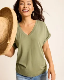 Tommy Bahama Kauai Jersey T-Shirt Tea Leaf Sale