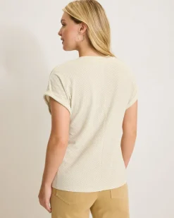 Tommy Bahama Kauai Tranquil Sea V-Neck T-Shirt Coconut Online