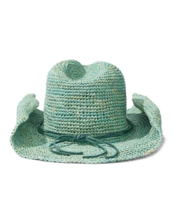 Tommy Bahama Lai Raffia Cowboy Hat Sea Green