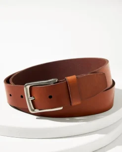 Tommy Bahama Leather Belt Tan Discount