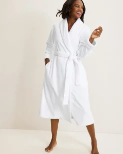 Tommy Bahama Long Plush Robe Bright White