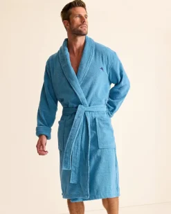 Tommy Bahama Loop Terry Robe Blue Fade