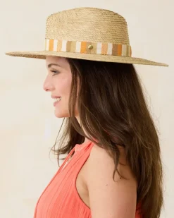 Tommy Bahama Lotus Wide-Brim Hat Sand Discount