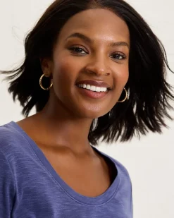 Tommy Bahama Madeira Large Hoop Earrings Gold Hot