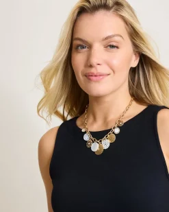 Tommy Bahama Madeira Mother of Pearl Statement Necklace Gold Online