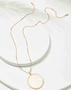 Tommy Bahama Madeira Shell Pendant Necklace Gold Hot