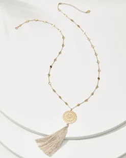 Tommy Bahama Madeira Tassel Pendant Necklace Gold Discount