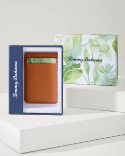 Tommy Bahama Mag-Safe Phone Wallet Tan Hot