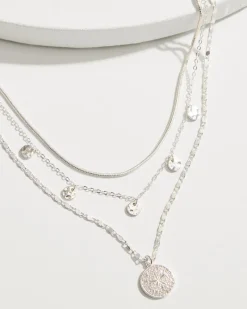 Tommy Bahama Marco Island Layered Starfish Charm Necklace Silver Online