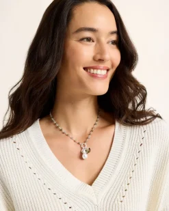 Tommy Bahama Marco Island Shell and Mother of Pearl Pendant Necklace Silver Online