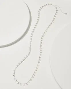 Tommy Bahama Marco Island Textured Disc Station Necklace Silver Online