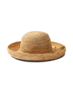 Tommy Bahama Maria Packable Raffia Upturn Hat Natural Best