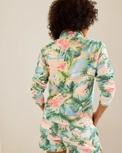 Tommy Bahama Marina Del Mar Ocean Vida Half-Zip Sweatshirt Malibu Peach Online