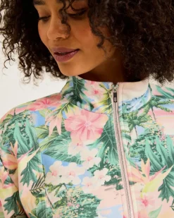 Tommy Bahama Marina Del Mar Ocean Vida Half-Zip Sweatshirt Malibu Peach Online