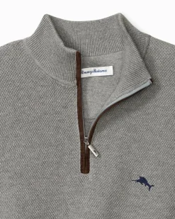 Tommy Bahama Marlin Luxe Half-Zip Sweater Carbon Grey Heather