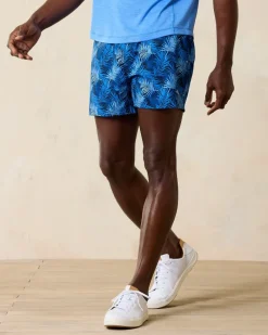 Tommy Bahama Maui Breaker Palm Route 5-Inch Hybrid Shorts Cobalt Sea Online
