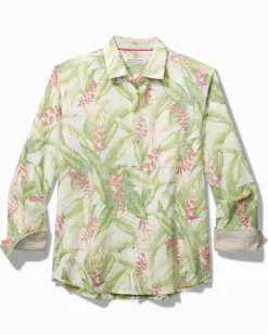Tommy Bahama Men's Barbados Breeze Calypso Fronds Shirt White Outlet