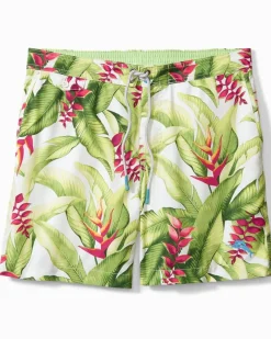 Tommy Bahama Men's Calypso Fronds 6-Inch Board Shorts White Hot