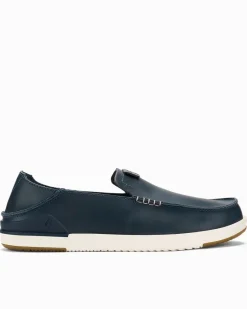 Tommy Bahama Men's OluKai® Kākaha Leather Slip-On Shoes Lagoon