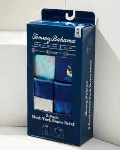 Tommy Bahama Mesh Tech Tropic Print Boxer Briefs — 2-Pack Navy Print Hot