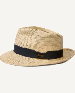 Tommy Bahama Mid-Brim Trilby Fedora Hat Ivory Discount