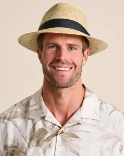 Tommy Bahama Mid-Brim Trilby Fedora Hat Ivory Discount