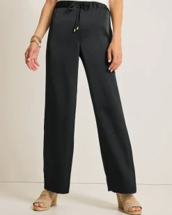 Tommy Bahama Midnight Sea Satin Easy Pants Black Best
