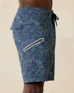 Tommy Bahama Molokai Hidden Paradise 9-Inch Boardshorts Deep Space New