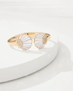 Tommy Bahama Moments in Paradise Mother of Pearl and Shell Cuff Gold Outlet