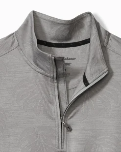 Tommy Bahama Monstera Fade IslandZone® Half-Zip Sweatshirt Ultimate Gray Best