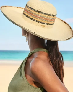 Tommy Bahama Moselle Wide-Brim Hat Natural New