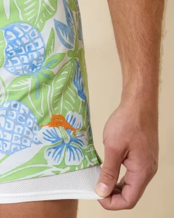 Tommy Bahama Naples Pineapple Hideaway 6-Inch Swim Trunks Tequila Hot